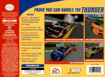 NASCAR 2000 (USA) box cover back